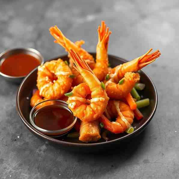 Best Crispy Tempura Batter - Shrimp & Veggies + Sauce